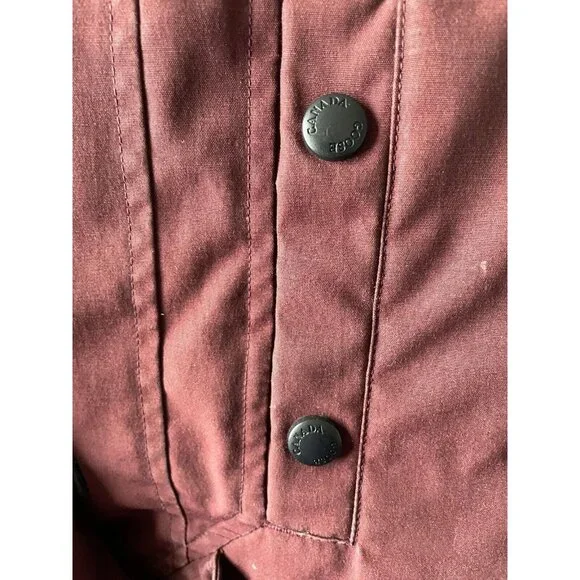Canada Goose KENSINGTON Down Parka NO FUR 2506L Sz M Jacket Plum - Picture 11 of 16